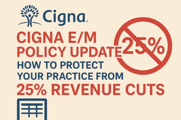 Cigna E/M Policy Update: How to Protect Your Practice from 25% Revenue Cuts